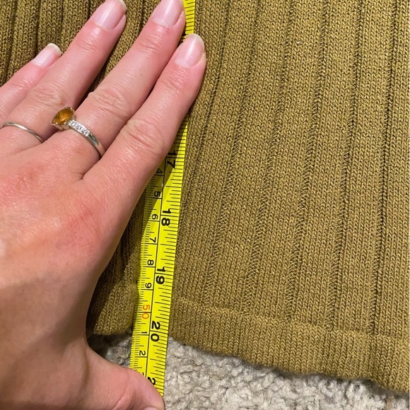 Madewell Women’s Tilney Ribbed Sweater Tank Size XS in Spiced Olive Square Neck - Picture 6 of 7